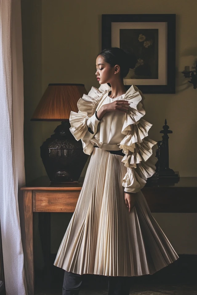 Ruffles and Pleats: Adding Dimension with Fabric Techniques