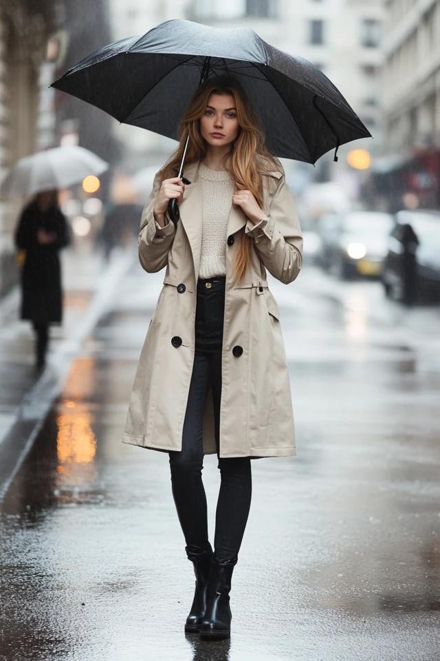 Waterproof Trench Coats for Rainy Spring Commutes