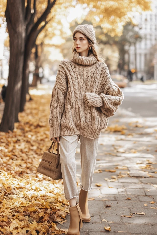 Chunky Knit Sweaters for Crisp Autumn Evenings