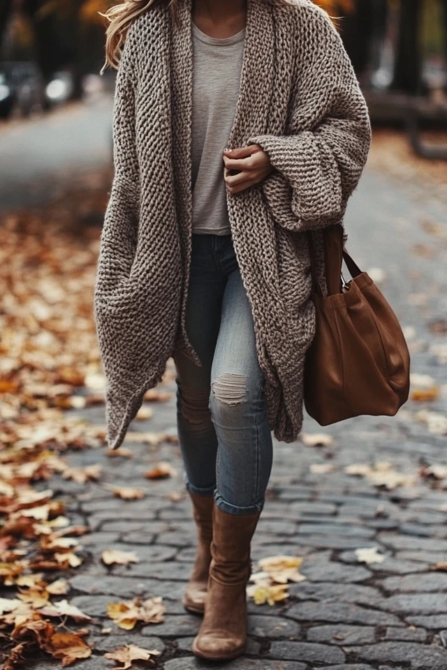 Oversized Cardigans for Chilly Fall Walks