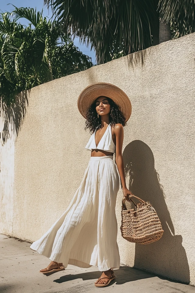 Flowy Wide-Leg Pants for Hot Humid Climates