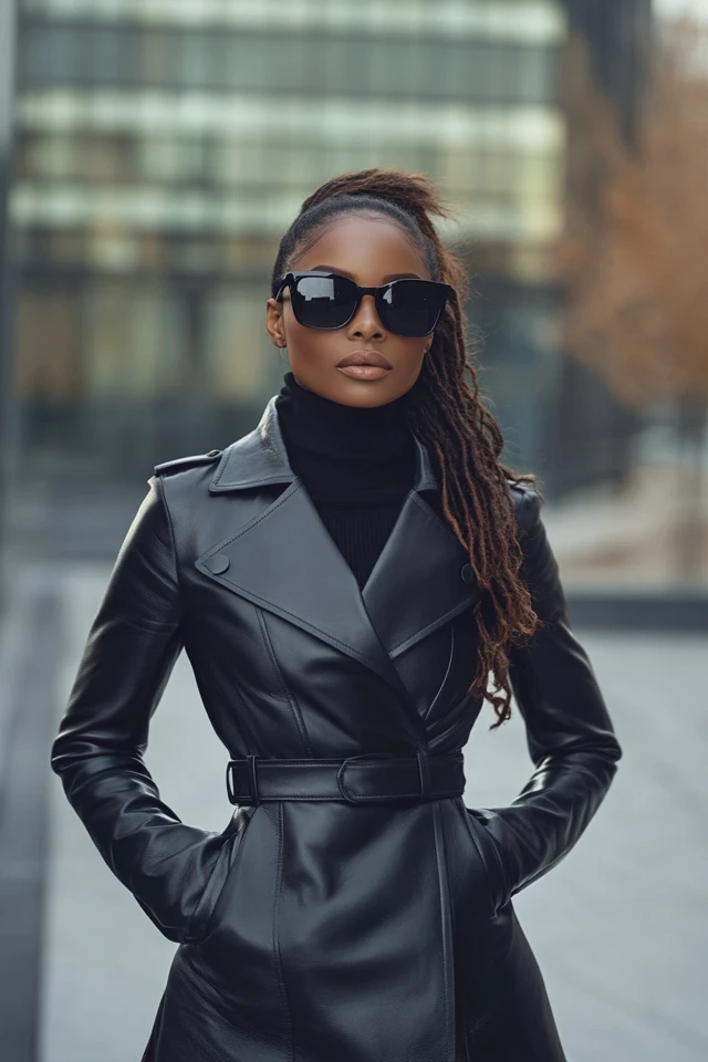 Leather Trench Coats for Winter Elegance