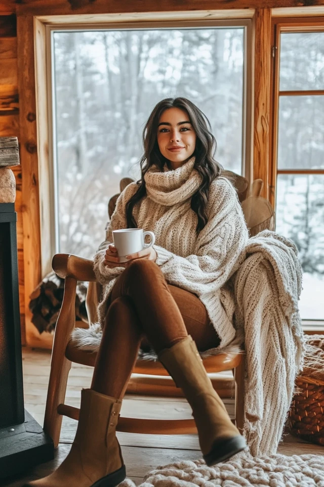 Cozy Winter Lodge Styles with Knit Sweaters