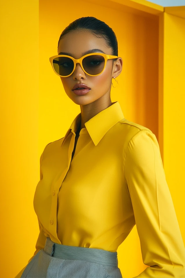 Perfect Shades of Yellow and Grey for Office Wear