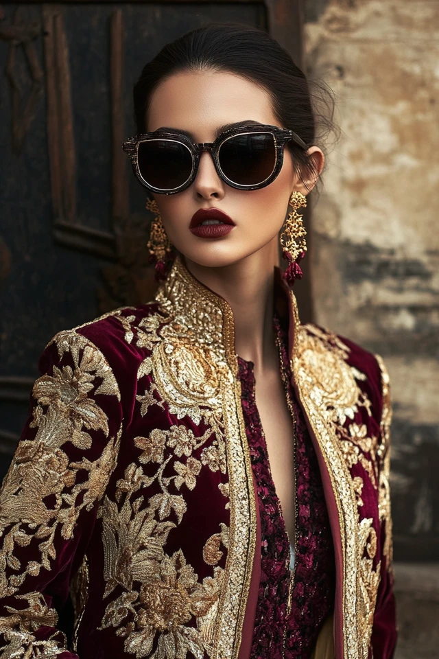 Gold and Burgundy Combinations for Rich, Formal Looks