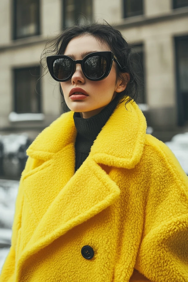 Bright Yellow Outerwear for Winter Sunshine