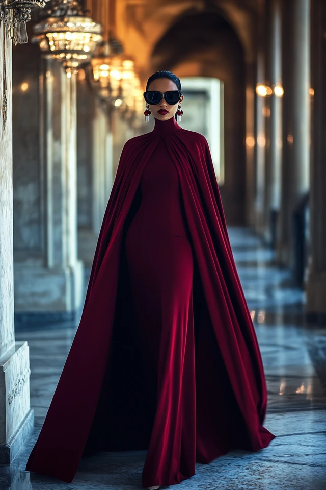 Dramatic Cape Dresses for Red Carpet Glamour