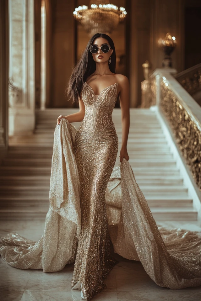 Glamorous Prom Dresses with Dramatic Trains