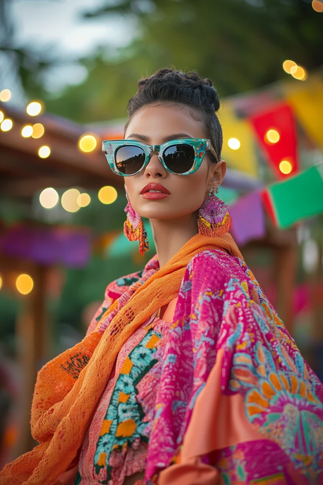 Vibrant Fiesta Looks with Bold Colors