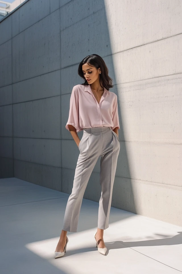 Classic Grey and Pink Outfits That Are Effortlessly Chic