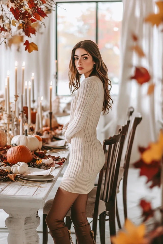 Chic Outfits for Thanksgiving Family Dinners