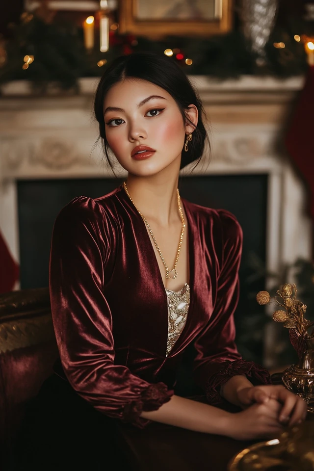 Silk and Velvet Blouses for Sophisticated Holiday Outfits