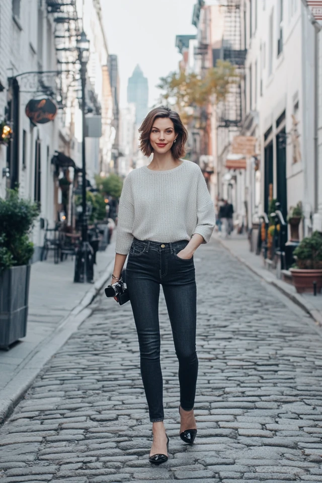 Dark Wash Skinny Jeans for a Timeless Look