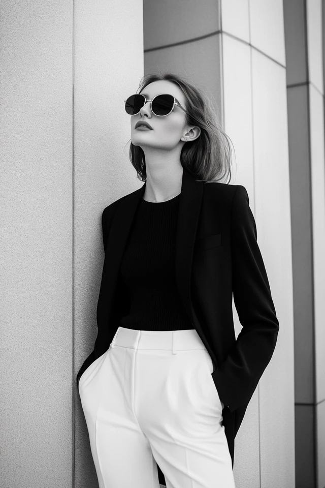 The Most Elegant Black and White Combinations for Blazers