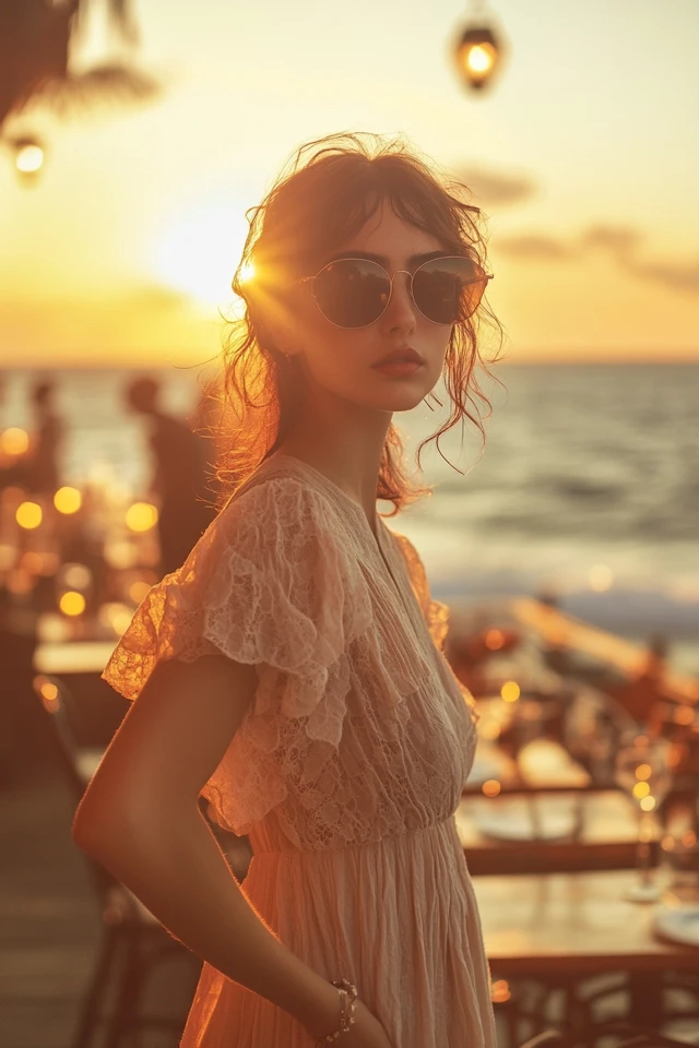 Romantic Sunset Dinner Dresses with Flowy Silhouettes