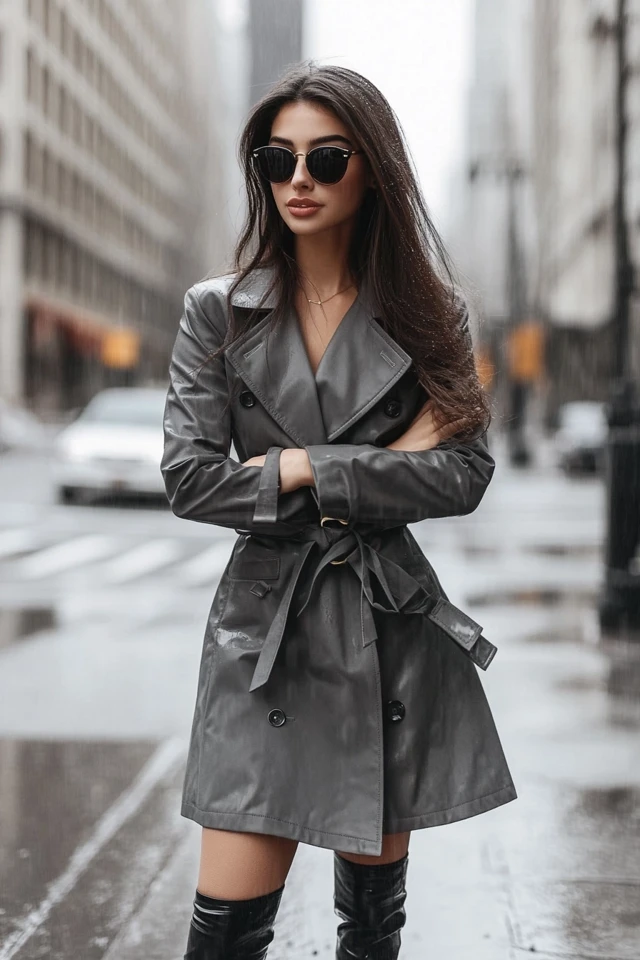 Stylish Trench Coats with Belts for Rainy Weather Elegance