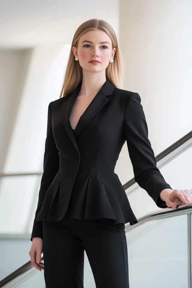 Structured Blazers with a Feminine Peplum Silhouette: A Timeless Power Piece