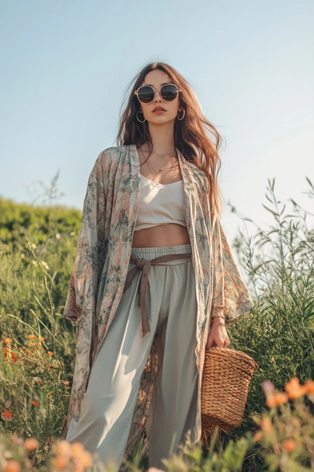 Relaxed Kimono Jackets for Lightweight Layers