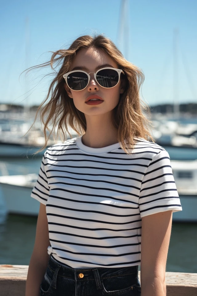 Nautical-Inspired Striped Tees for Spring Outings