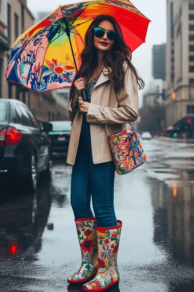 Rain Boots with Fun Prints for Puddle-Jumping Weather