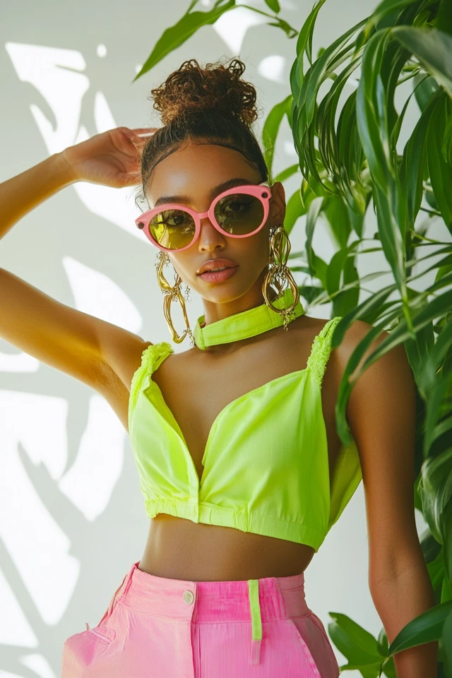 Fun Lime Green and Pink Outfits for Summer Adventures