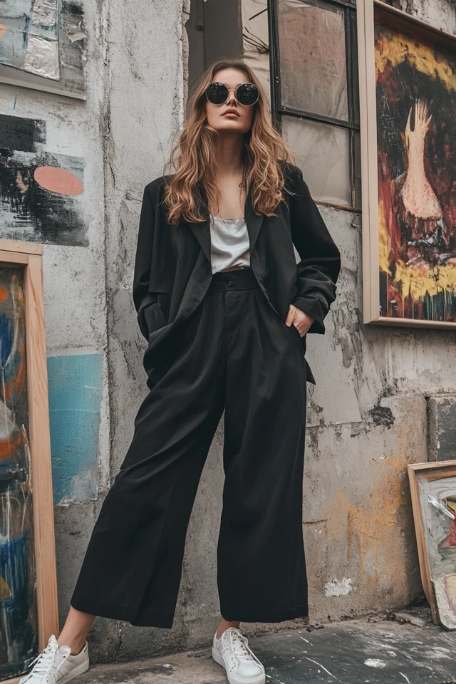 Trendy Art Fair Styles with Relaxed Culottes