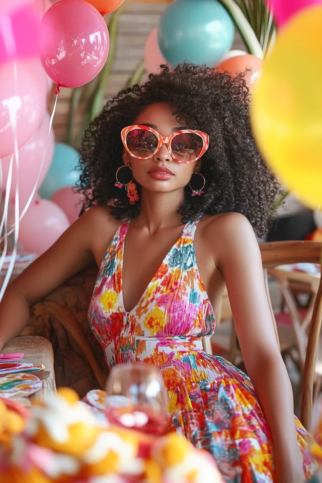 Vibrant Birthday Brunch Dresses with Playful Colors