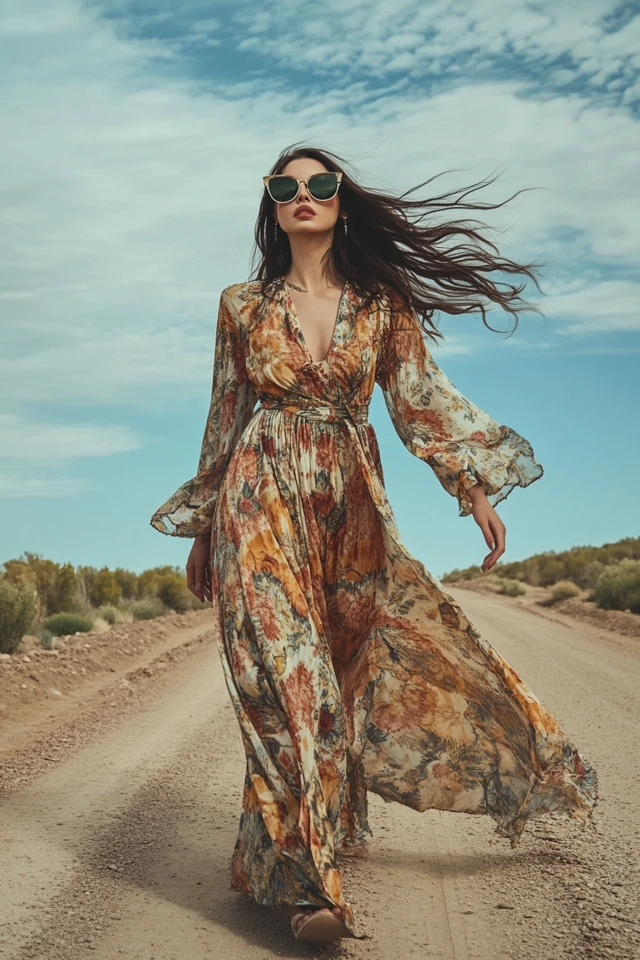 Bohemian Maxi Dresses for Spring Road Trips