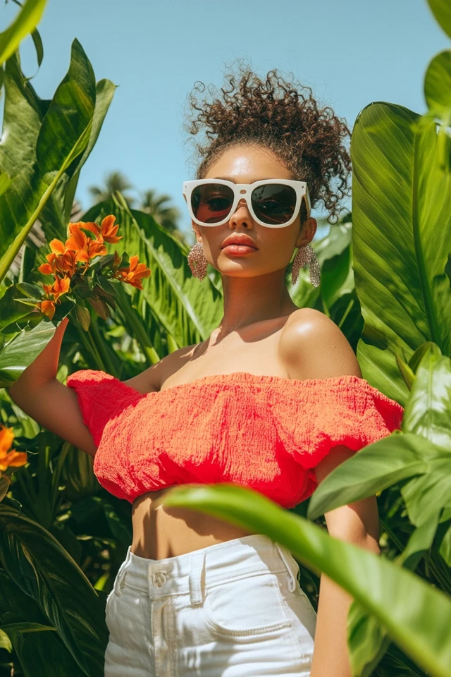 Bright Coral Tops for Sunny Summer Days