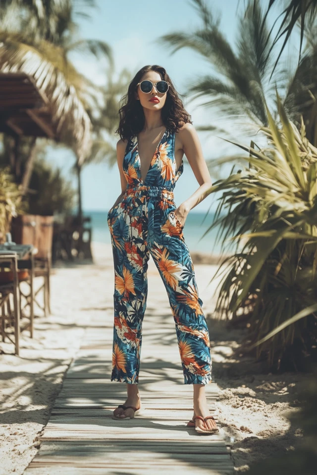 Tropical Jumpsuits for Summer Beach Days