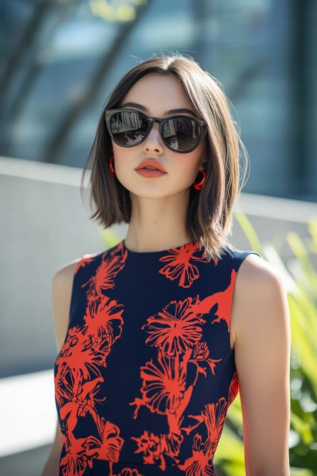 Pairing Navy and Coral in Polished Day Dresses: A Bold and Sophisticated Duo