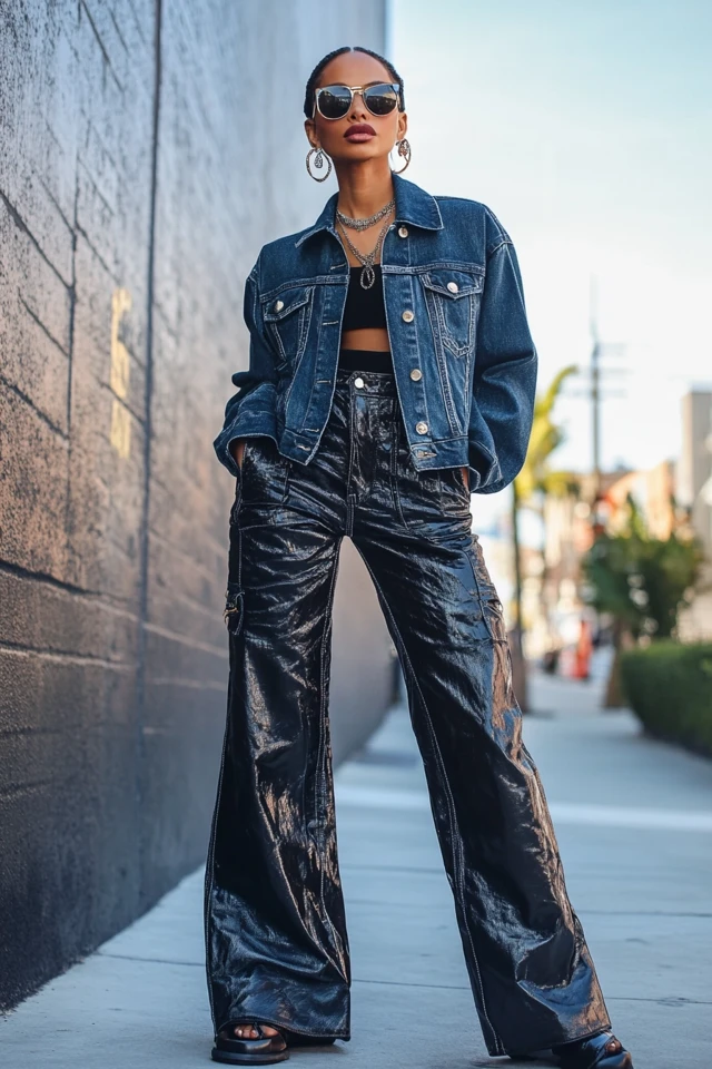 Combining Denim and Leather for Casual Streetwear: Effortless Edge Meets Everyday Cool