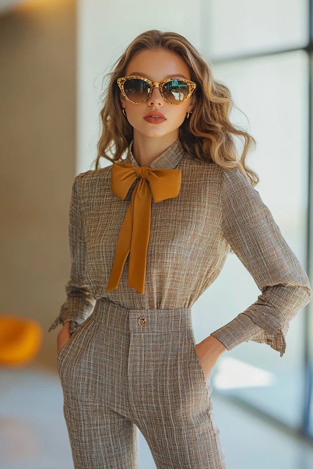 Tweed and Silk for Polished Work Blouses