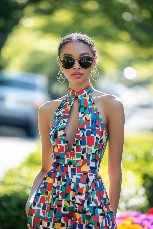 Striking Geometric Prints in Summer Day Dresses