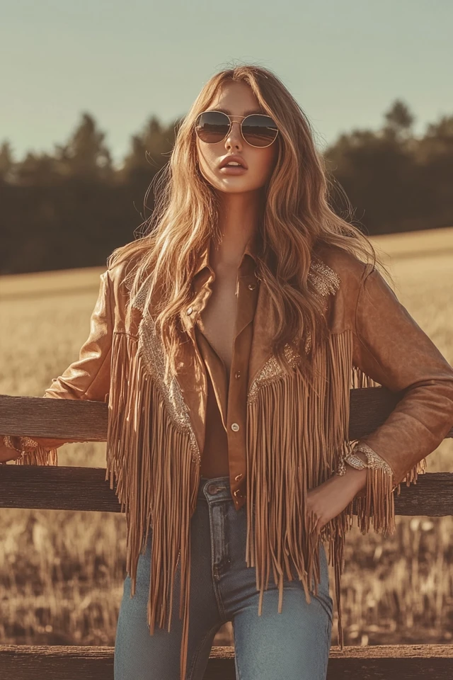 Fringe Jackets for Wild West-Inspired Fall Trends