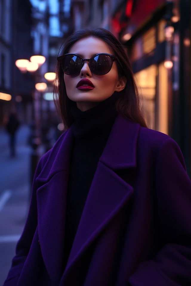 Luxe Wool Coats in Jewel Tones for Fall Evening Wear