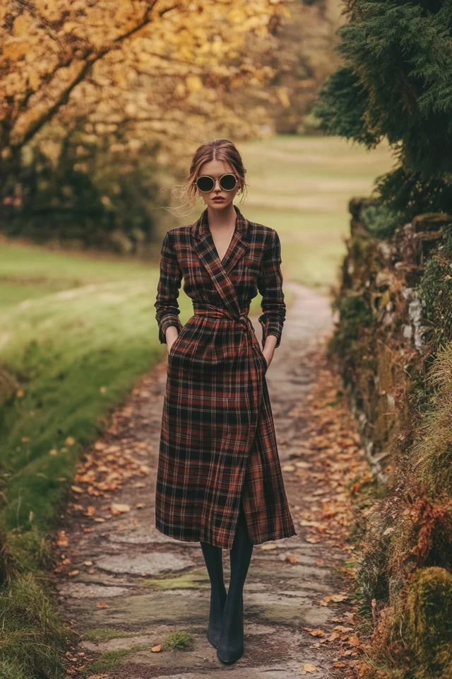 Tartan Wrap Skirts for Timeless Fall Style