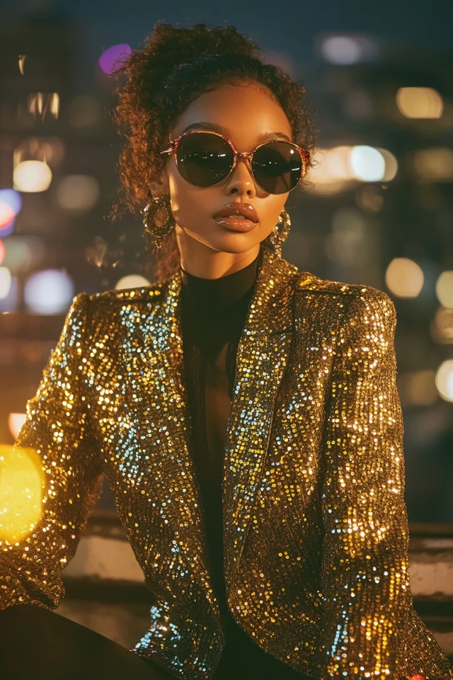 Sparkly Sequin Blazers for Winter Party Vibes