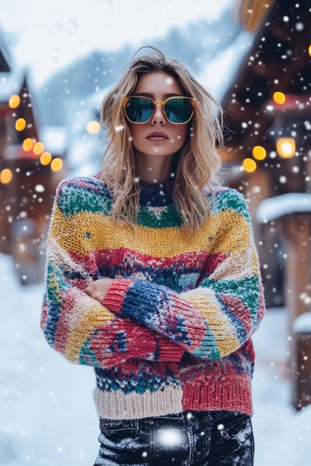 Colorful Knitwear with Fun Patterns for Winter Warmth