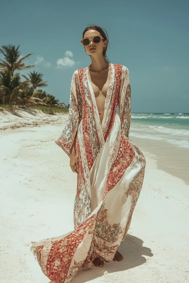 Wide-Sleeve Kaftans for Resort Luxe