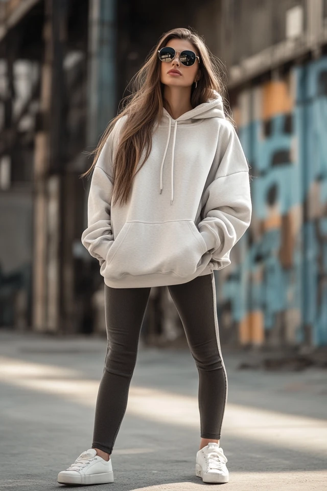 Oversized Hoodies with Sculpted Hemlines