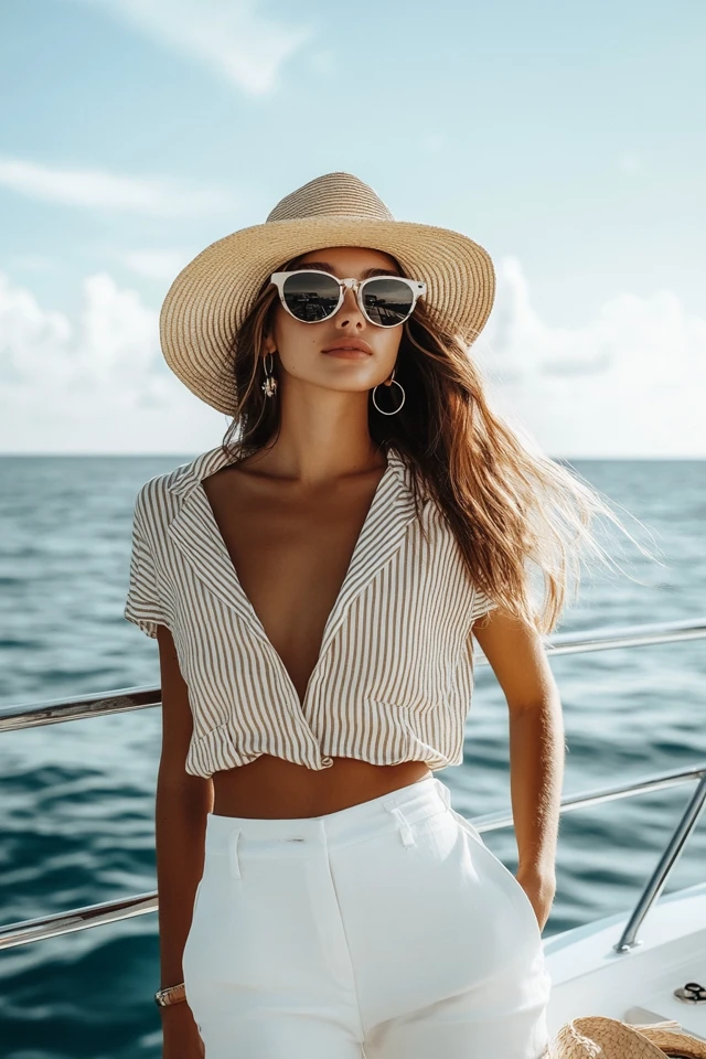 Breezy Boat Day Outfits with Nautical Stripes: Effortless Style for Sunny Adventures