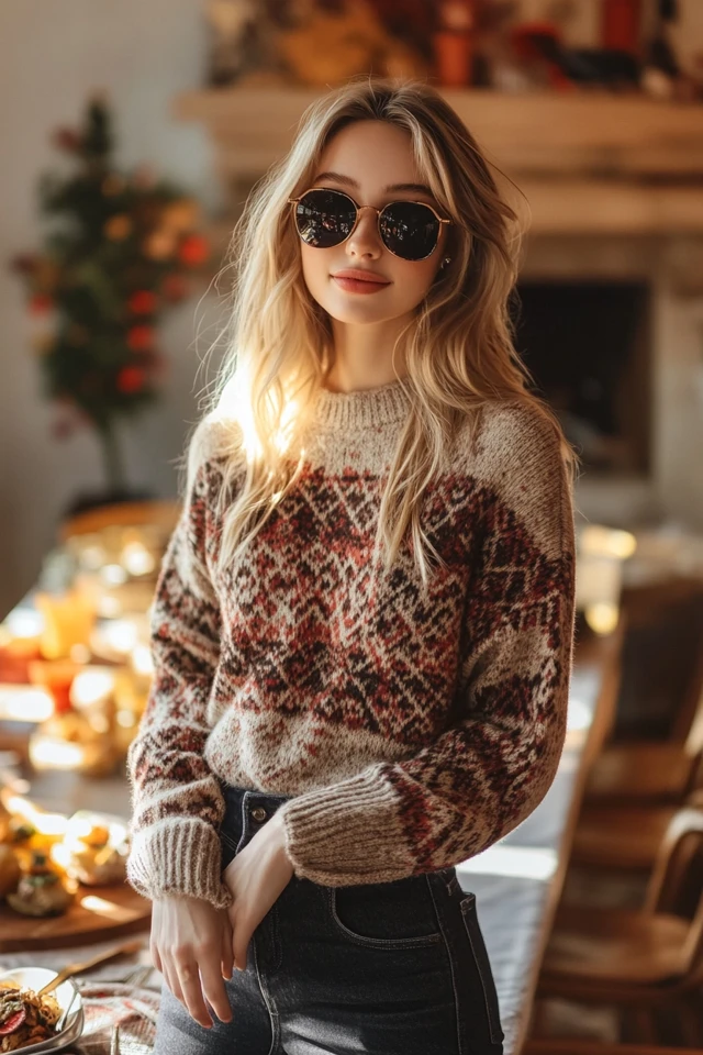 Trendy Friendsgiving Outfits with Festive Sweaters: Cozy Style for Heartwarming Gatherings