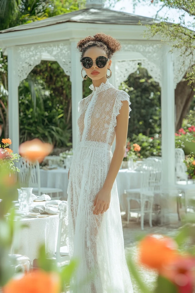 Sophisticated Bridal Shower Dresses with Lace Accents: Timeless Elegance for Celebrating the Bride