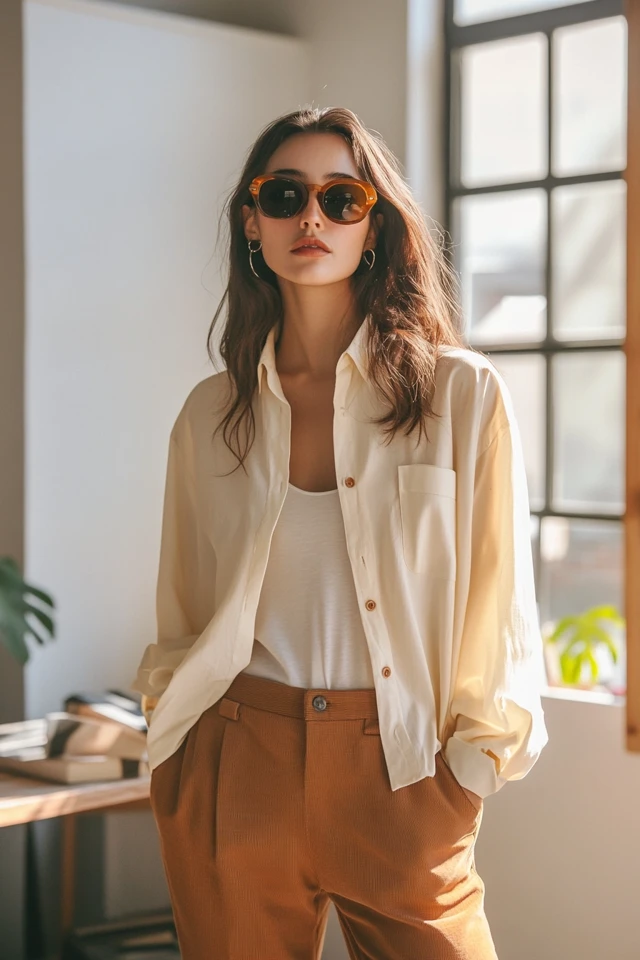 Oversized Button-Down Shirts for Layering Ease