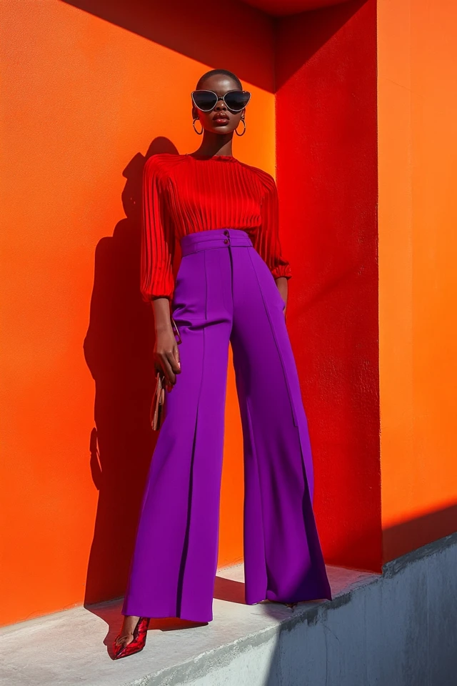 Bold Red and Purple Color Ideas for Statement Tops