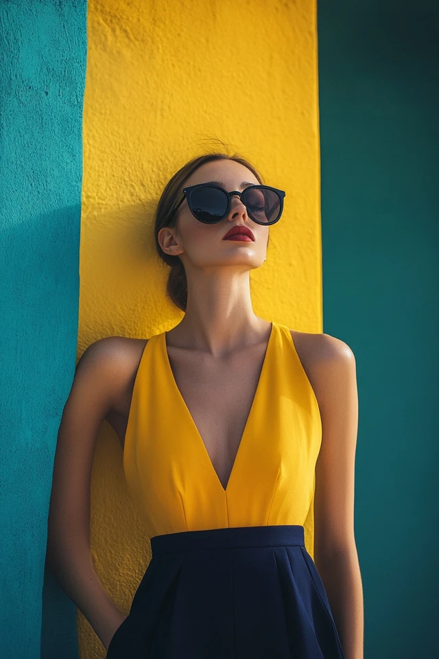 Sunshine Yellow and Navy Outfits for Bold, Classic Looks