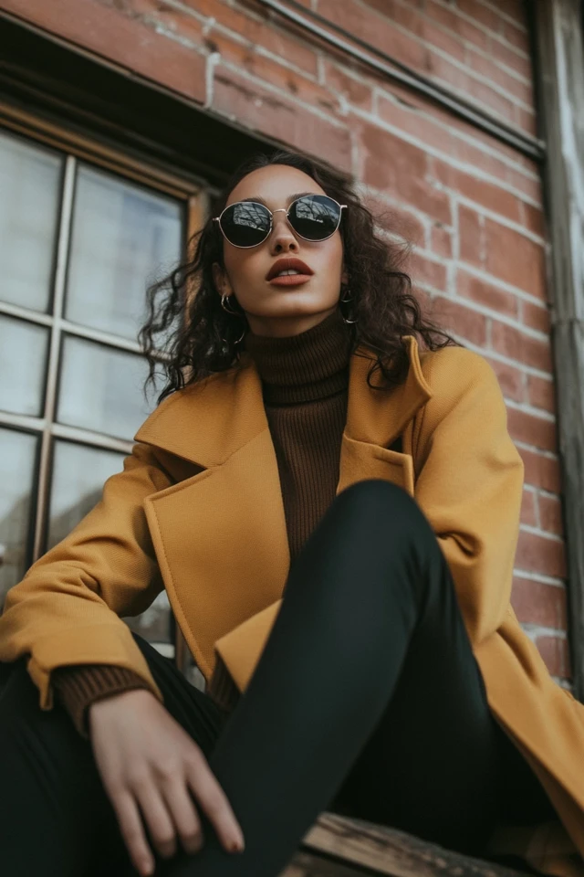 Brown and Mustard Outfit Ideas for Transitional Seasons