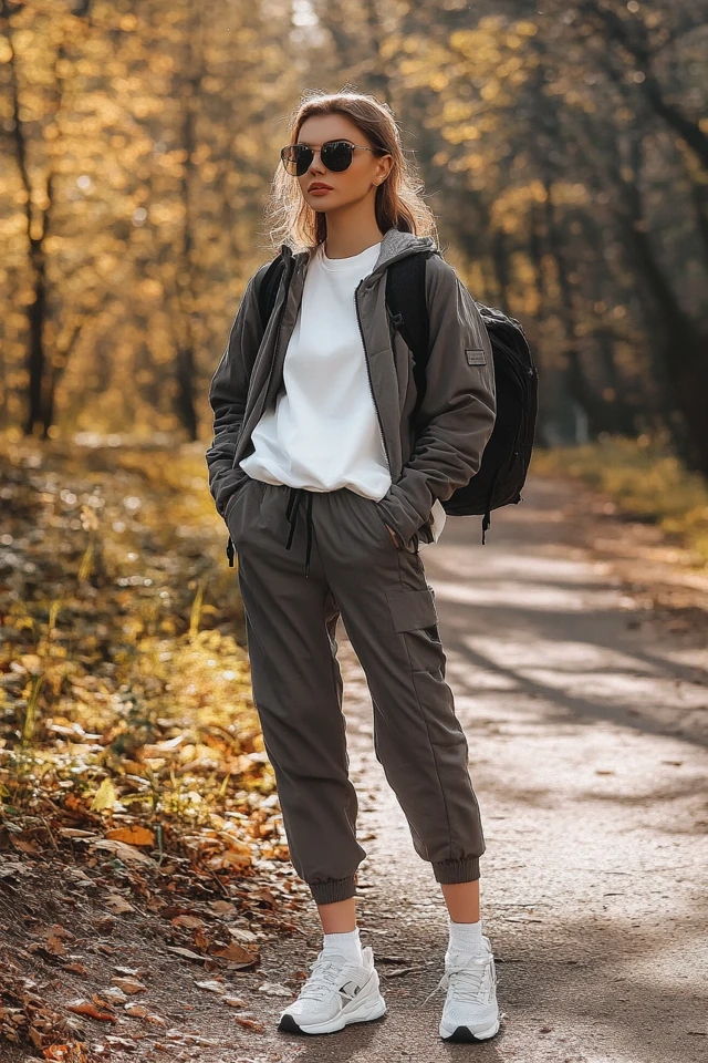 Full-Length Active Pants for Cloudy and Cool Afternoons