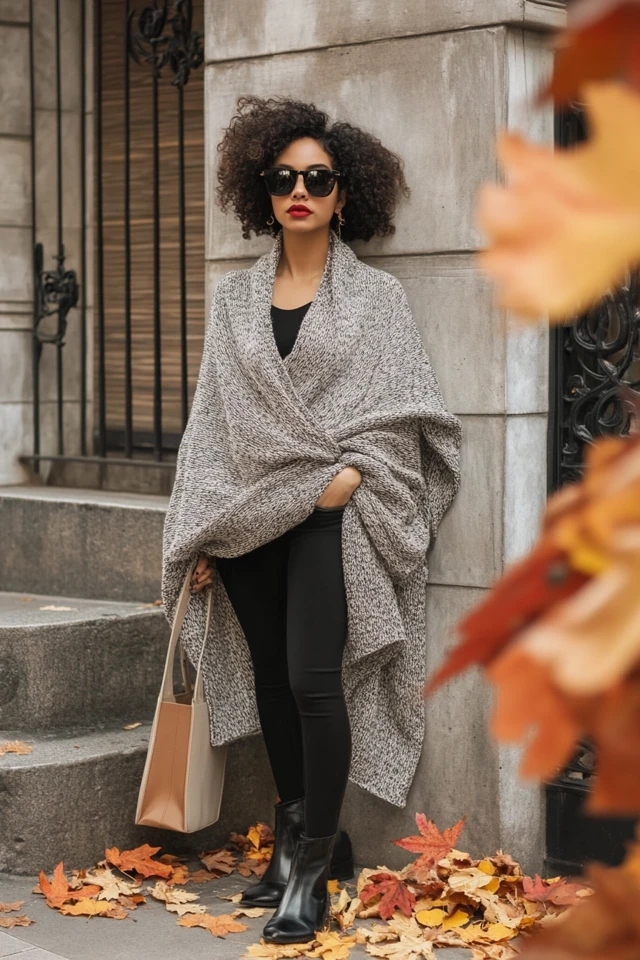 Stylish Knit Sweater Wraps for Dry and Cold Weather